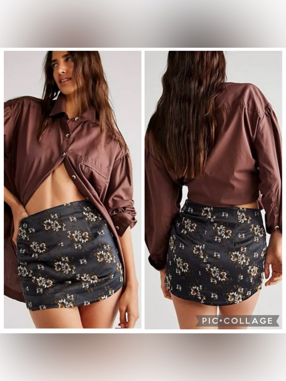 Free People All Dressed Up Embroidered Floral Mini Skirt Size 0